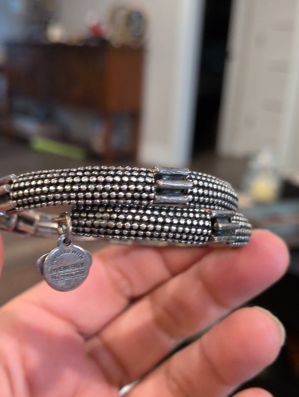 Alex and Ani Beaded Silver Tone Expandable Bracelet Set